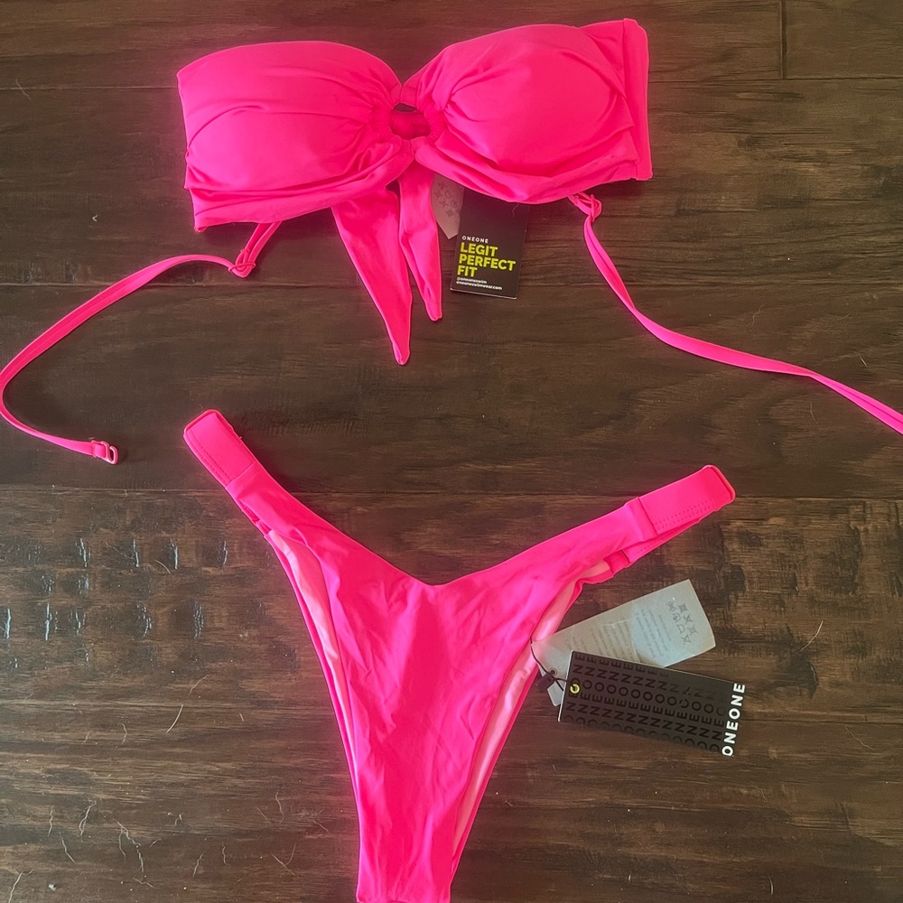 ONEONE SWIM pink bikini
